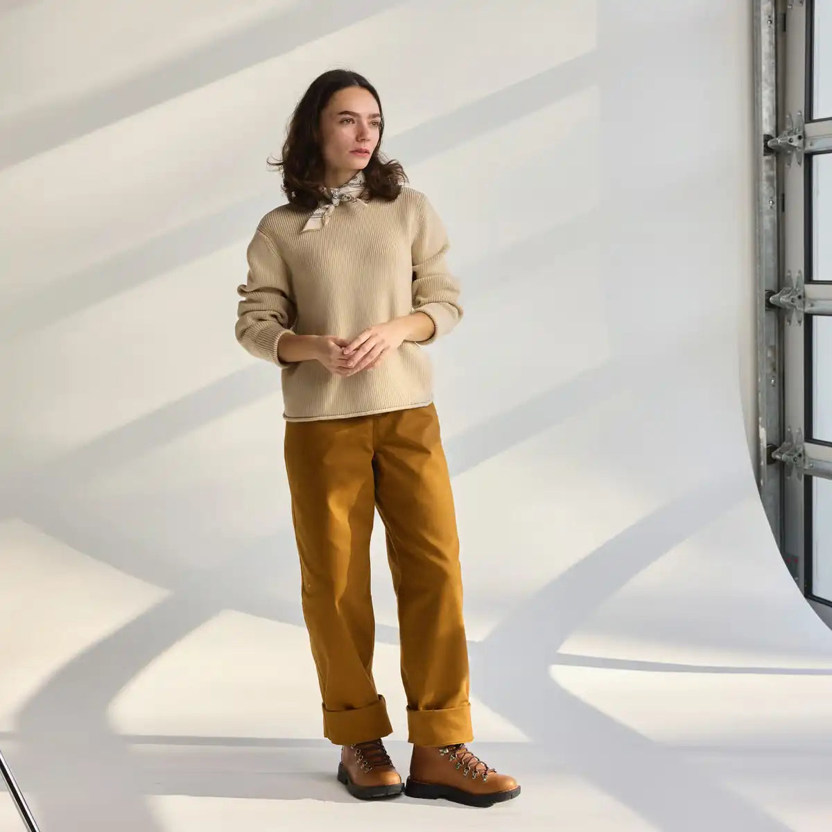 Women's DWR Wool/Cotton Sweater Castle Wall